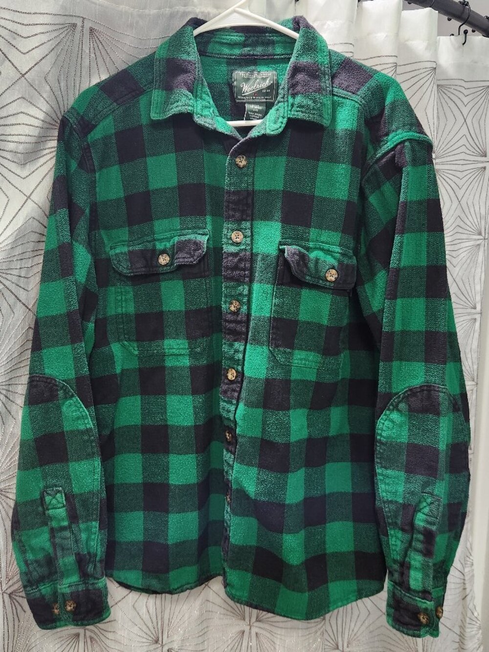 Men's Green Woolrich Flanel - Large